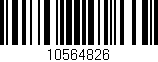 Código de barras (EAN, GTIN, SKU, ISBN): '10564826'