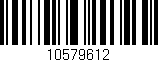 Código de barras (EAN, GTIN, SKU, ISBN): '10579612'