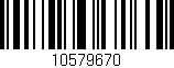 Código de barras (EAN, GTIN, SKU, ISBN): '10579670'