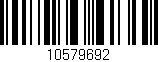 Código de barras (EAN, GTIN, SKU, ISBN): '10579692'