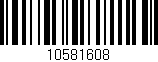 Código de barras (EAN, GTIN, SKU, ISBN): '10581608'