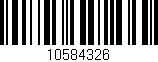 Código de barras (EAN, GTIN, SKU, ISBN): '10584326'