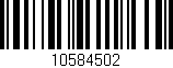 Código de barras (EAN, GTIN, SKU, ISBN): '10584502'