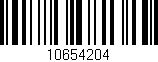Código de barras (EAN, GTIN, SKU, ISBN): '10654204'