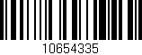 Código de barras (EAN, GTIN, SKU, ISBN): '10654335'