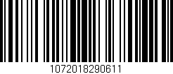 Código de barras (EAN, GTIN, SKU, ISBN): '1072018290611'