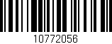 Código de barras (EAN, GTIN, SKU, ISBN): '10772056'