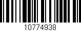 Código de barras (EAN, GTIN, SKU, ISBN): '10774938'