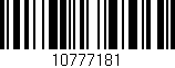 Código de barras (EAN, GTIN, SKU, ISBN): '10777181'