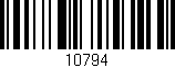 Código de barras (EAN, GTIN, SKU, ISBN): '10794'