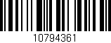 Código de barras (EAN, GTIN, SKU, ISBN): '10794361'