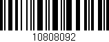 Código de barras (EAN, GTIN, SKU, ISBN): '10808092'