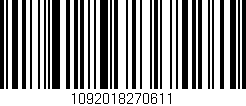 Código de barras (EAN, GTIN, SKU, ISBN): '1092018270611'