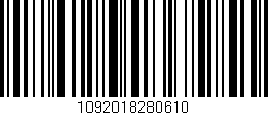 Código de barras (EAN, GTIN, SKU, ISBN): '1092018280610'