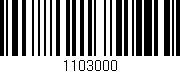 Código de barras (EAN, GTIN, SKU, ISBN): '1103000'