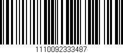 Código de barras (EAN, GTIN, SKU, ISBN): '1110092333487'