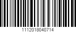 Código de barras (EAN, GTIN, SKU, ISBN): '1112018040714'