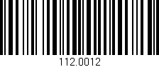 Código de barras (EAN, GTIN, SKU, ISBN): '112.0012'