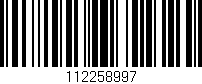 Código de barras (EAN, GTIN, SKU, ISBN): '112258997'