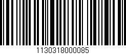 Código de barras (EAN, GTIN, SKU, ISBN): '1130318000085'