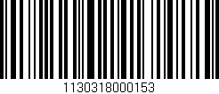 Código de barras (EAN, GTIN, SKU, ISBN): '1130318000153'
