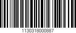 Código de barras (EAN, GTIN, SKU, ISBN): '1130318000887'