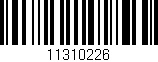Código de barras (EAN, GTIN, SKU, ISBN): '11310226'
