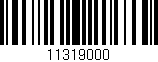 Código de barras (EAN, GTIN, SKU, ISBN): '11319000'