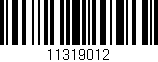 Código de barras (EAN, GTIN, SKU, ISBN): '11319012'