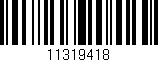 Código de barras (EAN, GTIN, SKU, ISBN): '11319418'
