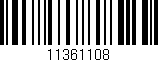 Código de barras (EAN, GTIN, SKU, ISBN): '11361108'