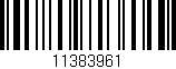 Código de barras (EAN, GTIN, SKU, ISBN): '11383961'