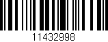 Código de barras (EAN, GTIN, SKU, ISBN): '11432998'