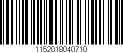 Código de barras (EAN, GTIN, SKU, ISBN): '1152018040710'