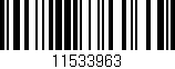 Código de barras (EAN, GTIN, SKU, ISBN): '11533963'