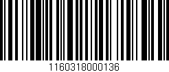 Código de barras (EAN, GTIN, SKU, ISBN): '1160318000136'