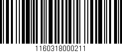 Código de barras (EAN, GTIN, SKU, ISBN): '1160318000211'