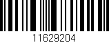 Código de barras (EAN, GTIN, SKU, ISBN): '11629204'