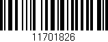 Código de barras (EAN, GTIN, SKU, ISBN): '11701826'