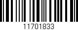 Código de barras (EAN, GTIN, SKU, ISBN): '11701833'