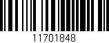 Código de barras (EAN, GTIN, SKU, ISBN): '11701848'