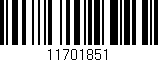 Código de barras (EAN, GTIN, SKU, ISBN): '11701851'