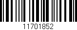 Código de barras (EAN, GTIN, SKU, ISBN): '11701852'