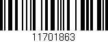 Código de barras (EAN, GTIN, SKU, ISBN): '11701863'