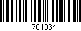 Código de barras (EAN, GTIN, SKU, ISBN): '11701864'