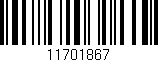 Código de barras (EAN, GTIN, SKU, ISBN): '11701867'