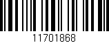Código de barras (EAN, GTIN, SKU, ISBN): '11701868'