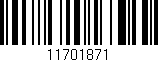 Código de barras (EAN, GTIN, SKU, ISBN): '11701871'