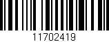 Código de barras (EAN, GTIN, SKU, ISBN): '11702419'