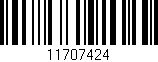Código de barras (EAN, GTIN, SKU, ISBN): '11707424'